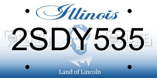 2SDY535 Illinois License Plate
