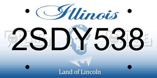 2SDY538 Illinois License Plate