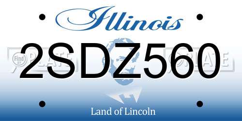 2SDZ560 Illinois License Plate