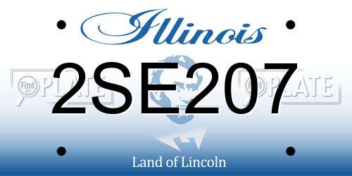 2SE207 Illinois License Plate