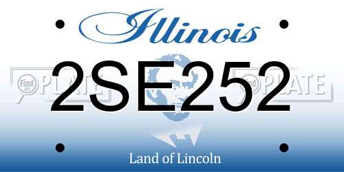 2SE252 Illinois License Plate