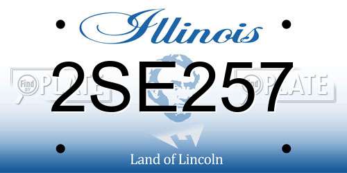 2SE257 Illinois License Plate