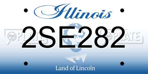 2SE282 Illinois License Plate