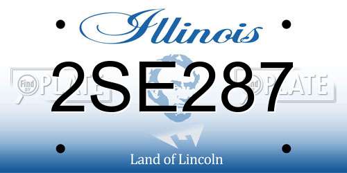 2SE287 Illinois License Plate