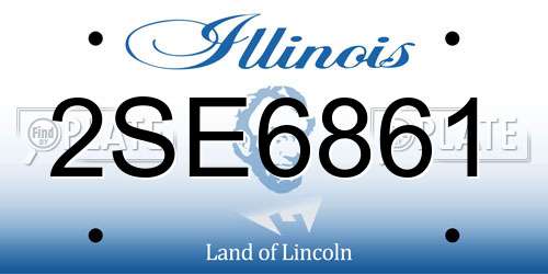 2SE6861 Illinois License Plate