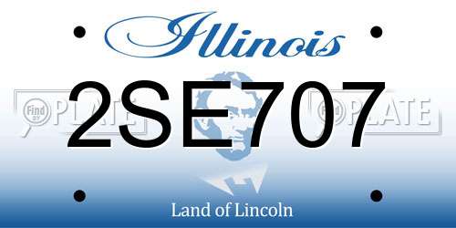 2SE707 Illinois License Plate