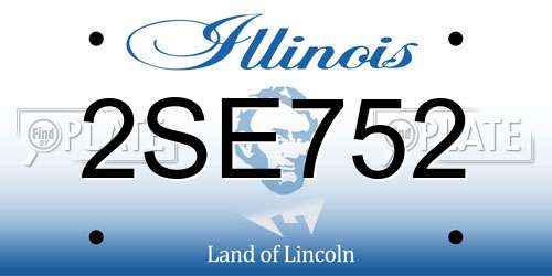 2SE752 Illinois License Plate