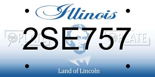 2SE757 Illinois License Plate