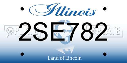 2SE782 Illinois License Plate