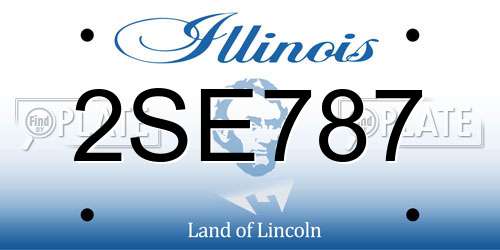 2SE787 Illinois License Plate