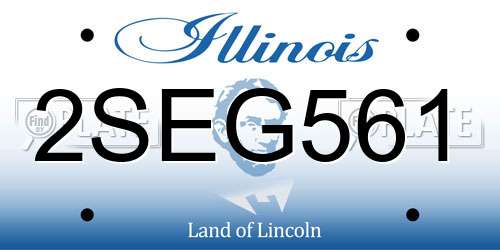 2SEG561 Illinois License Plate
