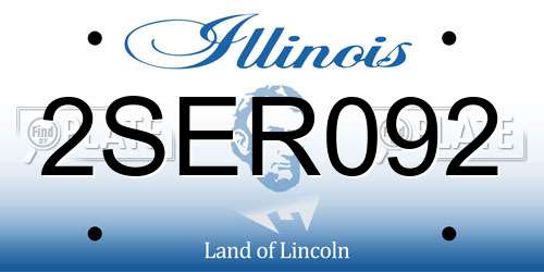 2SER092 Illinois License Plate