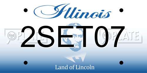2SET07 Illinois License Plate