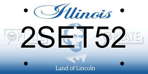 2SET52 Illinois License Plate