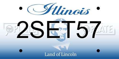 2SET57 Illinois License Plate