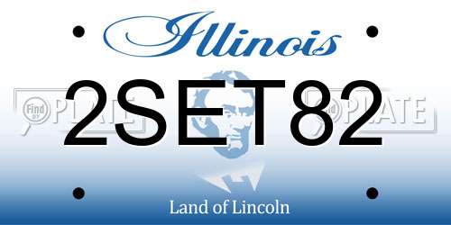 2SET82 Illinois License Plate