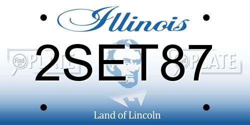 2SET87 Illinois License Plate