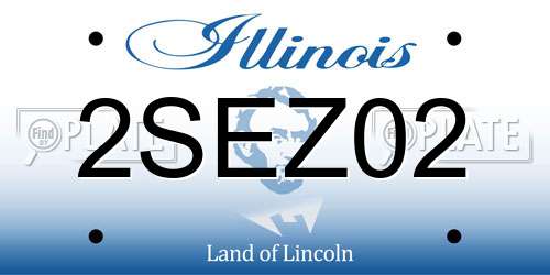 2SEZ02 Illinois License Plate