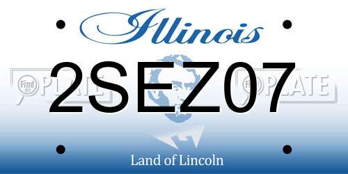 2SEZ07 Illinois License Plate