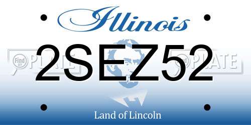 2SEZ52 Illinois License Plate