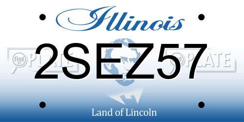 2SEZ57 Illinois License Plate
