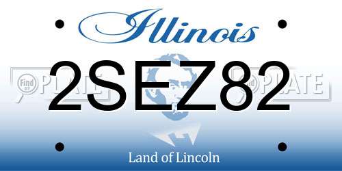 2SEZ82 Illinois License Plate