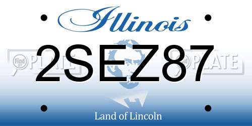 2SEZ87 Illinois License Plate