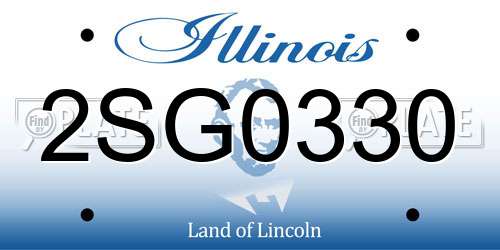 2SG0330 Illinois License Plate