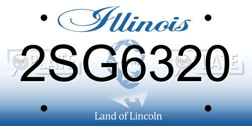 2SG6320 Illinois License Plate