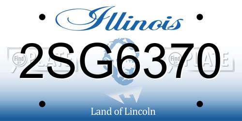 2SG6370 Illinois License Plate
