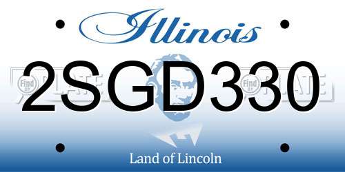 2SGD330 Illinois License Plate