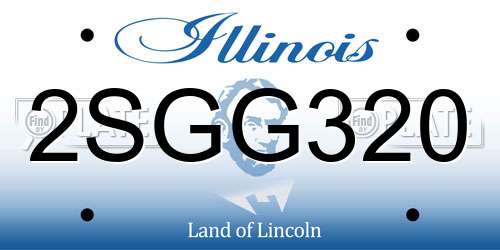 2SGG320 Illinois License Plate