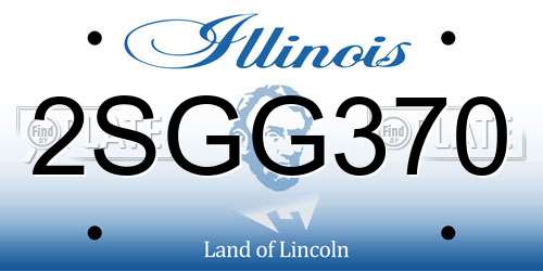 2SGG370 Illinois License Plate