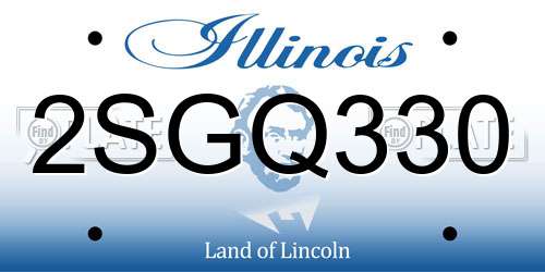 2SGQ330 Illinois License Plate