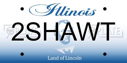 2SHAWT Illinois License Plate