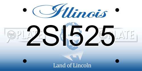 2SI525 Illinois License Plate
