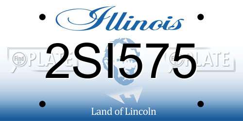 2SI575 Illinois License Plate