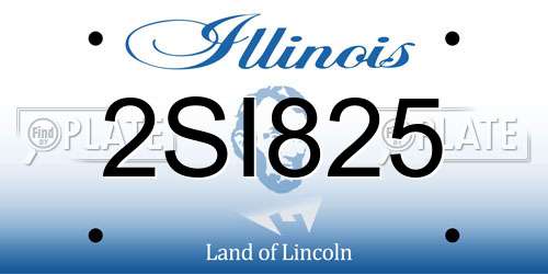 2SI825 Illinois License Plate