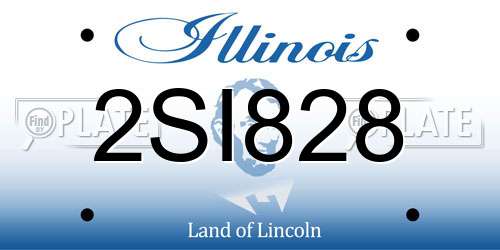 2SI828 Illinois License Plate