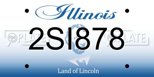 2SI878 Illinois License Plate