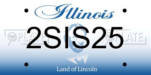 2SIS25 Illinois License Plate