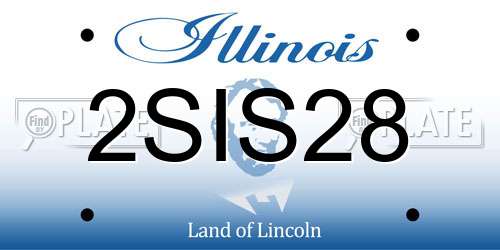 2SIS28 Illinois License Plate