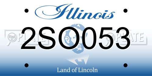 2SO053 Illinois License Plate