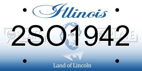 2SO1942 Illinois License Plate
