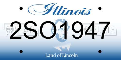 2SO1947 Illinois License Plate