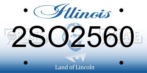 2SO2560 Illinois License Plate