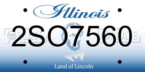 2SO7560 Illinois License Plate