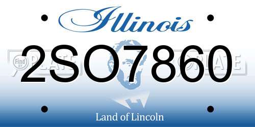 2SO7860 Illinois License Plate