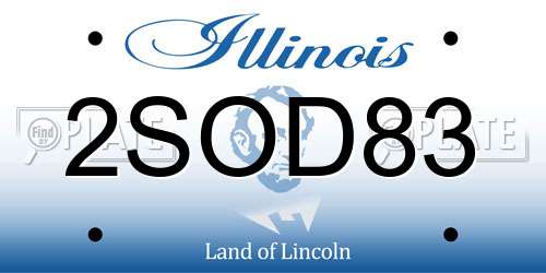 2SOD83 Illinois License Plate