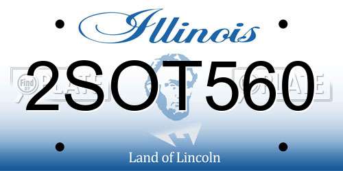 2SOT560 Illinois License Plate